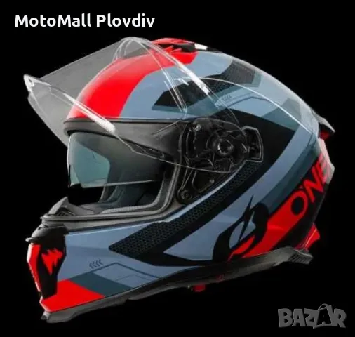 Каска O'NEAL CHALLENGER EXO BLACK/GRAY/RED V.25 с очила спортна, снимка 2 - Аксесоари и консумативи - 49290086
