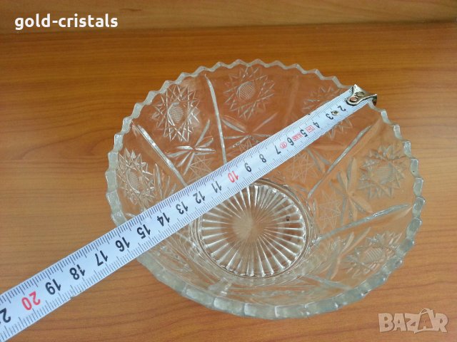 кристална купа фруктиера, снимка 4 - Антикварни и старинни предмети - 28251201