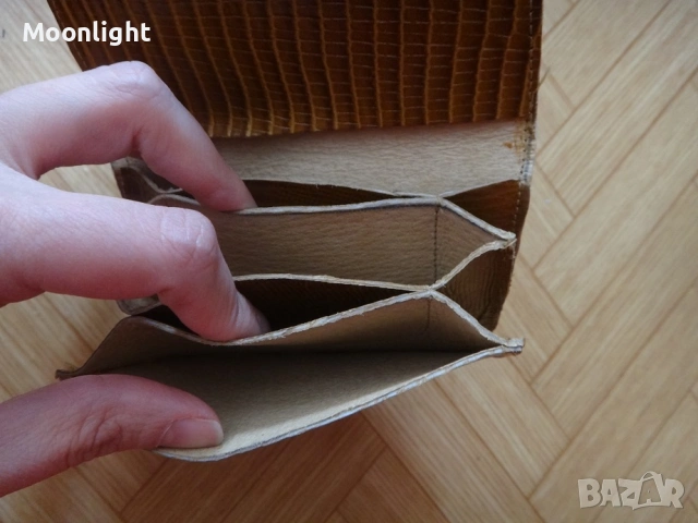 Нов кожен портфейл от едно време, естествена кожа портмоне, соц, ретро, винтидж, старинен, снимка 6 - Портфейли, портмонета - 53134846