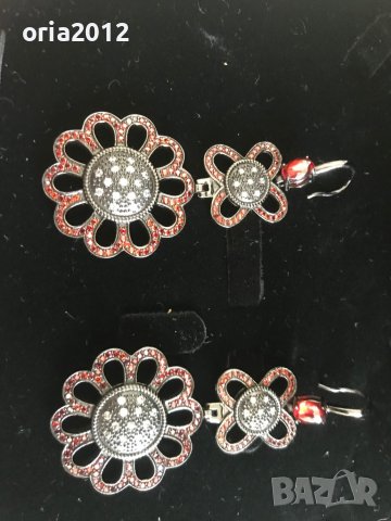 Сребърни обеци, снимка 2 - Обеци - 12102129