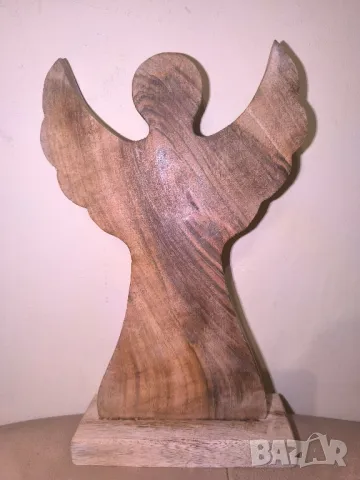 Дървена статуетка със златни орнаменти, снимка 2 - Антикварни и старинни предмети - 47957978