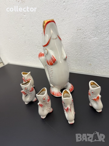 СОЦ порцеланов сервиз - "Семейство риби". №7715, снимка 4 - Антикварни и старинни предмети - 52738335