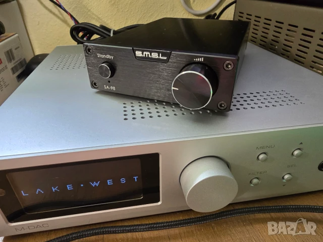 Усилвател SMSL SA-98 2х100W class D, снимка 3 - Ресийвъри, усилватели, смесителни пултове - 51217718