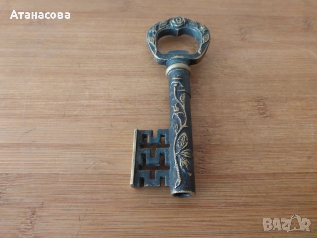 Немски тирбушон отварачка Ключ бронз, снимка 3 - Антикварни и старинни предмети - 39355400