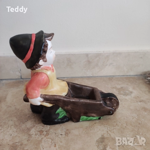 Винтидж керамична фигурка, градинска фигурка статуетка, снимка 7 - Статуетки - 52490898