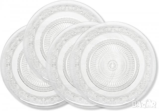 Mäser, серия Bel Tempo, комплект под чинии, 4 части, комплект чинии за 4 човека, от стъкло, 32,5 cm