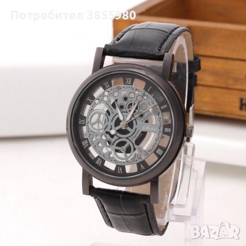 Изискан прозрачен мъжки ръчен часовник, снимка 3 - Мъжки - 43984240