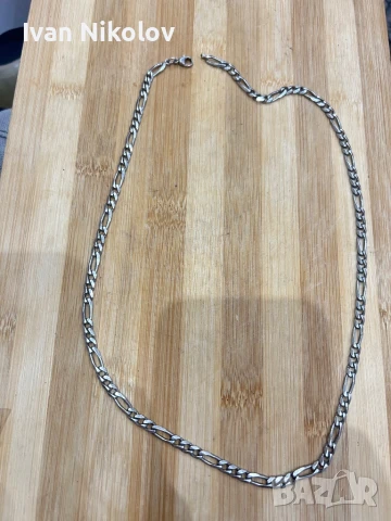 Мъжки сребърен ланец, снимка 1