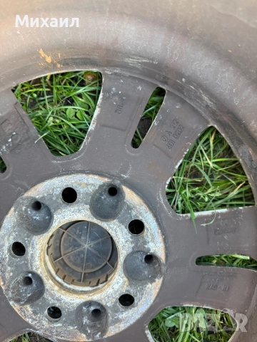 Алуминиеви джанти 16 инча с гуми, оригинални от  Мерцедес Е-клас 8J/16 ET46, снимка 6 - Гуми и джанти - 52430622