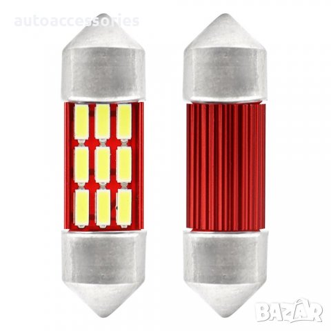 3000053240 Крушки диодни LED CANBUS 4014 12SMD Festoon C5W C10W C3W 31mm White 12V/24V 2бр 01631