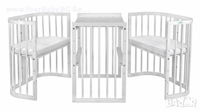 ПРЕПОРЪЧАН Кошара за Бебе Смарт 7в1 Комплект с Матрак Бяла, снимка 5 - Мебели за детската стая - 38195324