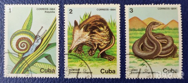 Куба, 1984 г. - три марки от серия, "Фауна", 1*13