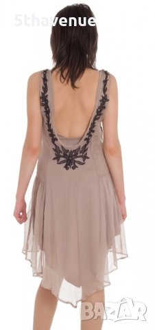 TFNC Нова лятна плажна дамска рокля с черна бродерия гол гръб , снимка 1