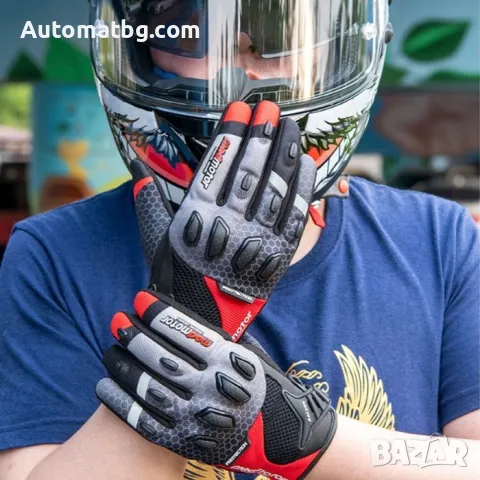 Мото ръкавици Automat, PA512, 2бр, Червени, L, XL и XXL, снимка 5 - Аксесоари и консумативи - 49325173