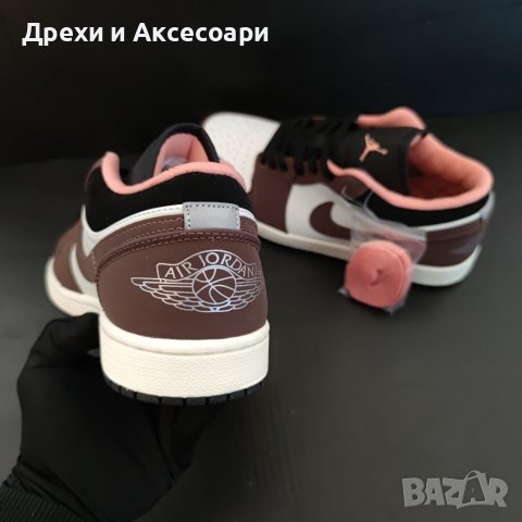 Nike Air Jordan 1 Low Mocha Chocolate Crimson Bliss Brown Размер 43 Номер Обувки Маратонки Нови , снимка 4 - Маратонки - 38451293