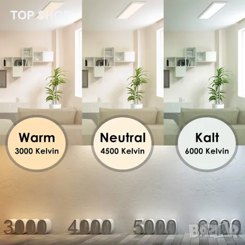 Lumira LED панел 120 x 30 см, 50 W, мрежови светлини, плафони, плосък, без отблясъци вкл. Трансформа, снимка 2 - Лед осветление - 48818925