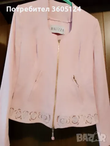 Дамско елегантно сако в блецорозово, снимка 1