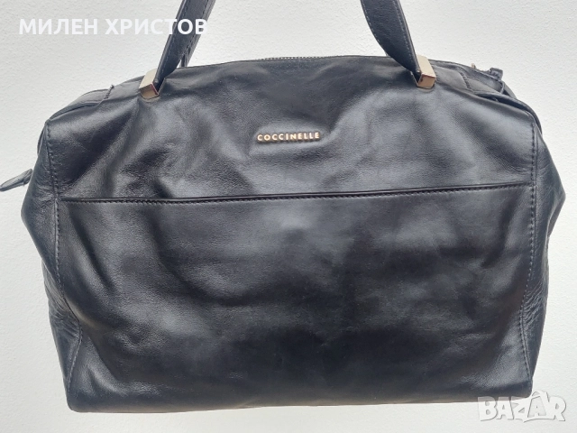 COCCINELLE 100% Оригинал Естествена кожа 35см/24см/18см, снимка 4 - Чанти - 52100077