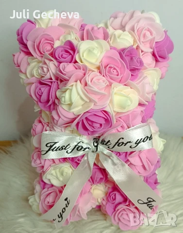 Ръчно изработени мечета от рози!, снимка 16 - Декорация за дома - 50606054