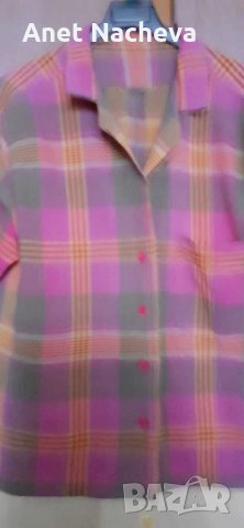 Дамска риза каре,с къс ръкав , снимка 3 - Ризи - 28417113