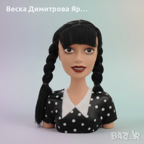 Торс на кукла за оформяне на прически с гребен – Глава за коса и грим, снимка 6 - Кукли - 52975526