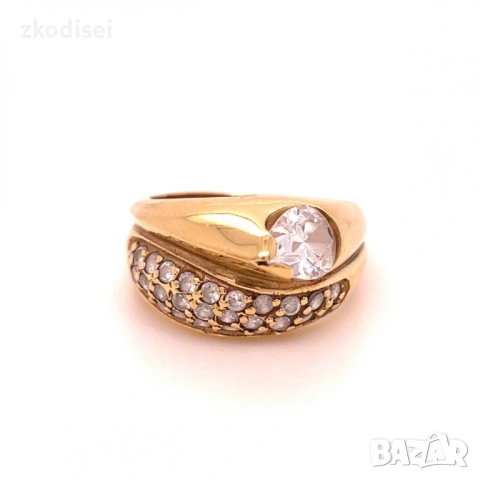 Златен дамски пръстен 6,80гр. размер:54 14кр. проба:585 модел:4923-1