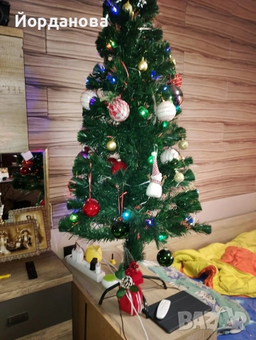 Голяма коледна новогодишна, украсена,светеща елха, снимка 2 - Декорация за дома - 53305905