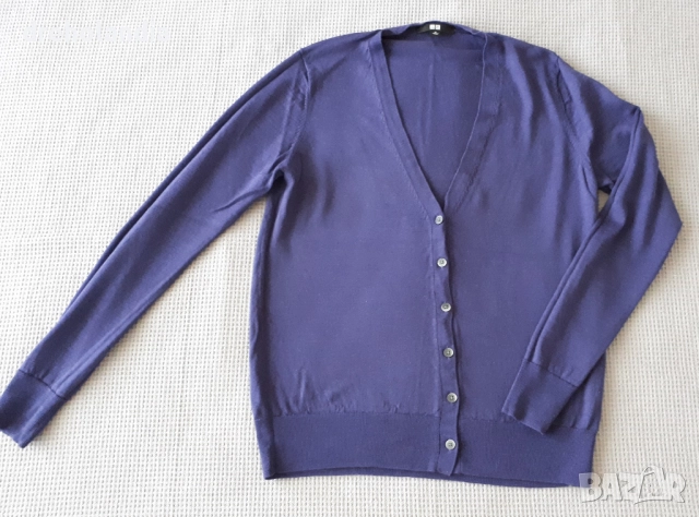 Синьо - лилава жилетка  - uniqlo  – М 