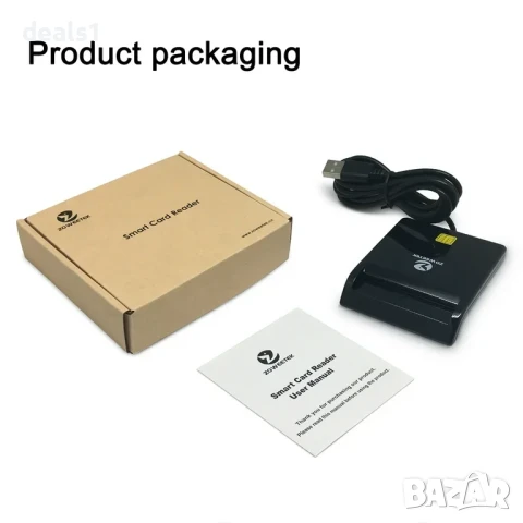 Zoweetek четец на смарт карти CAC Съвместим с Windows Mac OS и Linux, снимка 4 - Друга електроника - 50535825