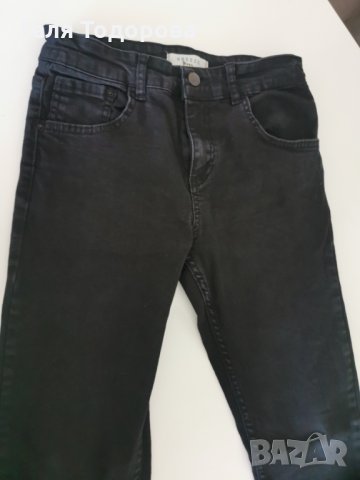 Черен панталон тип дънки 152см, снимка 4 - Детски панталони и дънки - 32788029
