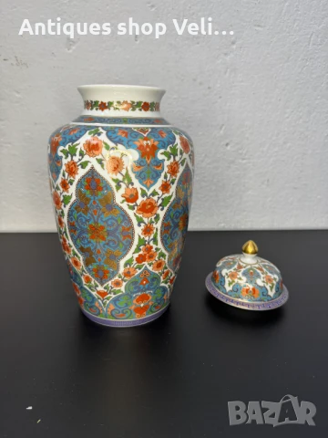 Порцеланова ваза с капак KAISER Wuhan №7066, снимка 5 - Антикварни и старинни предмети - 50738517