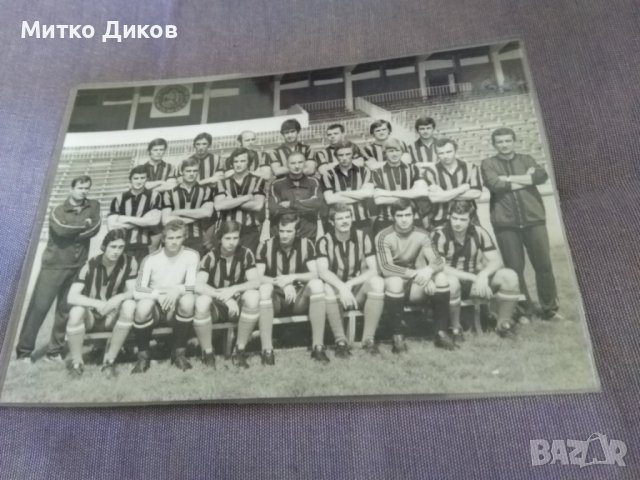 Локомотив София футбол-1975г-снимка ламинирана 185х132мм