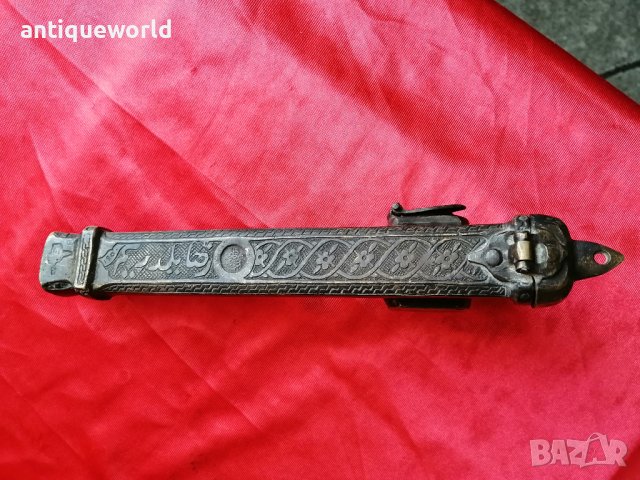 Стар ОСМАНСКИ Девит , Дивит , Мастилница с ТУГРА, снимка 5 - Антикварни и старинни предмети - 37310956