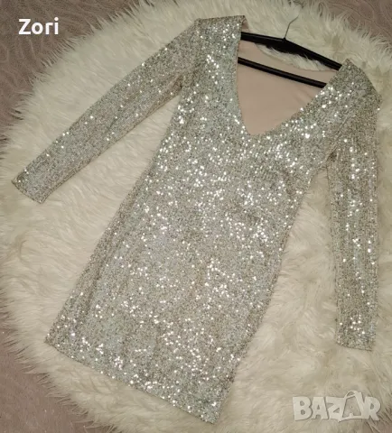 РАЗКОШНИ рокли целите в пайети и с леко отворен гръб в 2 цвята , снимка 11 - Рокли - 48087732