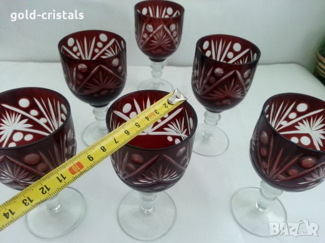 стари кристални чаши, снимка 3 - Антикварни и старинни предмети - 33271299