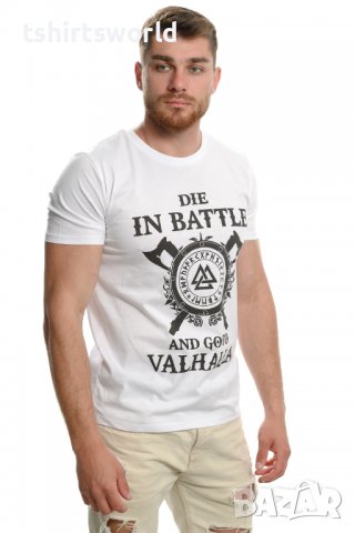 Нова мъжка тениска с дигитален печат на Сериала Викинги, VALHALLA, снимка 5 - Тениски - 37664278