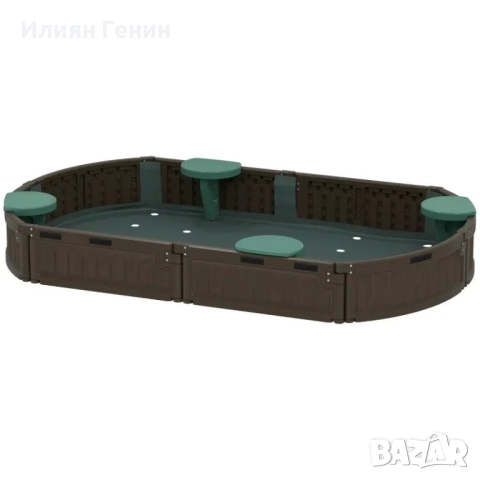 Детски пясъчник Outsunny, включително капак, 4 места