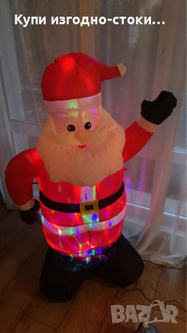 Коледна декорация - Дядо Коледа и Снежен човек 120см