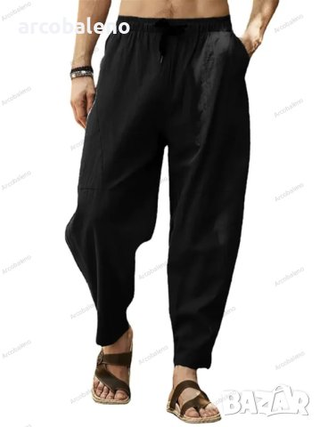 Ежедневни мъжки свободни панталони с шнур, 7цвята, снимка 5 - Панталони - 44054028