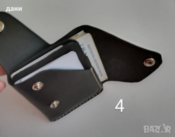 Картодържач ,картхолдър от естествена кожа , снимка 4 - Чанти - 51115857