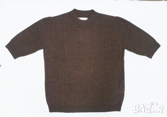 Кафява дамска блуза с мерино вълна Rodier S, снимка 5 - Блузи с дълъг ръкав и пуловери - 34771450