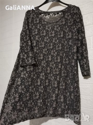 ДАНТЕЛЕНА ТУНИКА ЦВЕТЯ РАЗМЕР 2XL, снимка 2 - Туники - 38505302