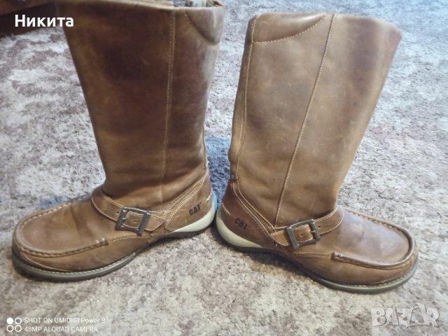 CAT-ботуши от естествена кожа 38 номер-Виетнам, снимка 2 - Дамски ботуши - 43155366