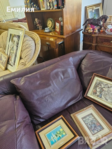 кожен диван, снимка 5 - Дивани и мека мебел - 53188411