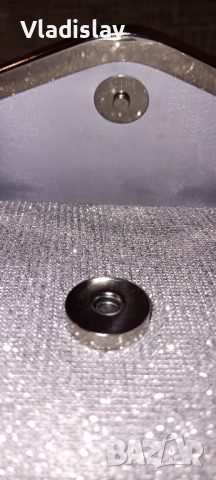 Сребърна чанта Larcenciel, брокатена дамска чанта, снимка 3 - Чанти - 52160142