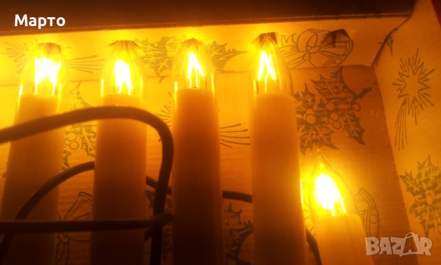 Ретро новогодишно осветление, ел. свещички за елха, снимка 8 - Колекции - 37129242