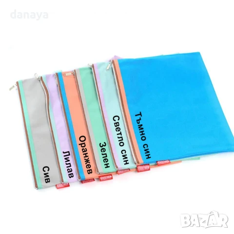 5887 Текстилна папка с цип, 3 размера, снимка 4 - Ученически пособия, канцеларски материали - 50583354