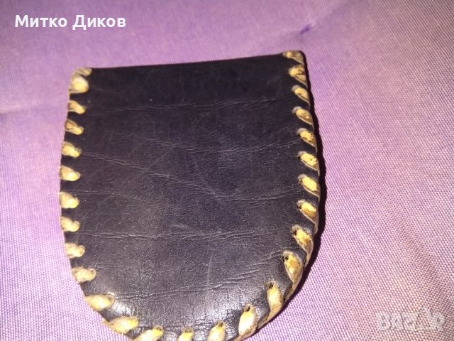 Калъвче за стотинки черно- естествена кожа 113х91мм , снимка 2 - Портфейли, портмонета - 39612958