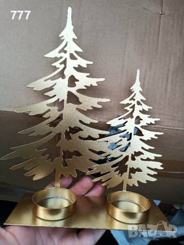 Коледни метални свещници, снимка 3 - Декорация за дома - 43811760