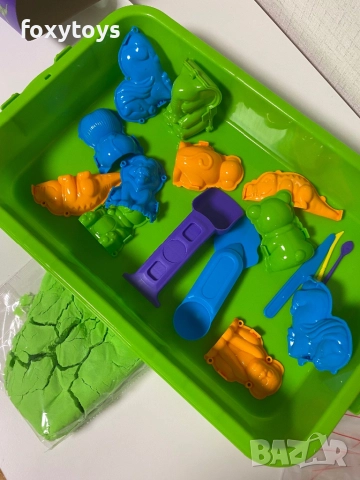 Креативен комплект кинетичен пясък и формички 3D Животни, куфарче, снимка 14 - Образователни игри - 51619037